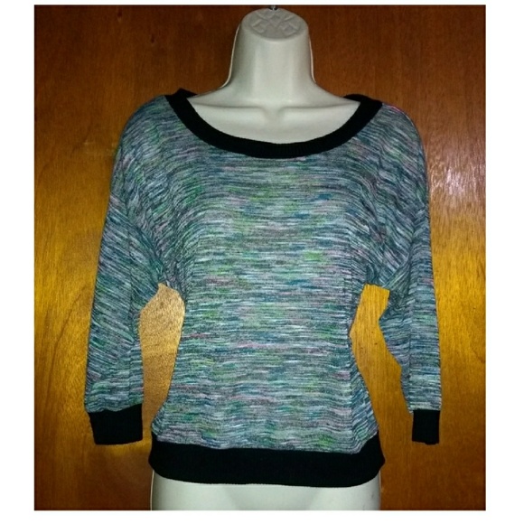 🌈Almost Famous Rainbow Top With Lace Back size M - Picture 1 of 3